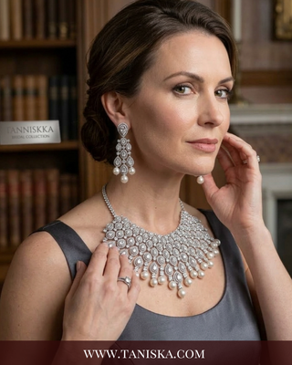 The Victoria Silver & Pearl Choker Set