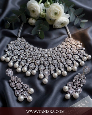 The Victoria Silver & Pearl Choker Set