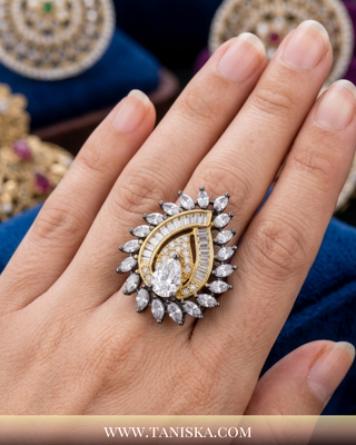 The Nakshatra Diamond Teardrop Ring