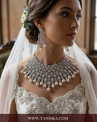 The Victoria Silver & Pearl Choker Set