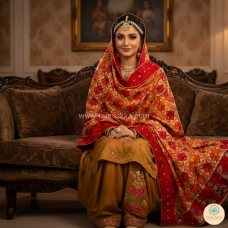 The Bridal Shagun Phulkari Dupatta