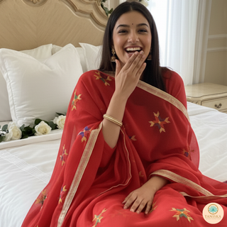 The Surkh Sitara Phulkari Dupatta
