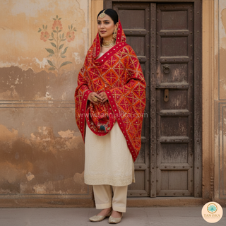The Bridal Shagun Phulkari Dupatta