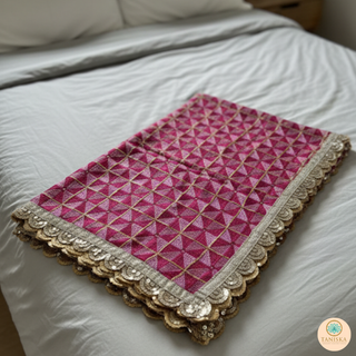The Fuchsia Pink Glam Phulkari Dupatta