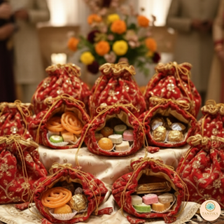 1 Multi-Purpose DORI RUMAL (Gift Bag, Thaal Cover, Potli Bag - Perfect for: Indian Wedding, Shagan Ceremony, Chunni Charhana, Bridal Shower, Baby Shower, Maiyan, Weddings, Favors, Shaadi, Walima)