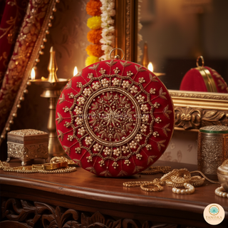 The Ruby Mandala Clutch Bag