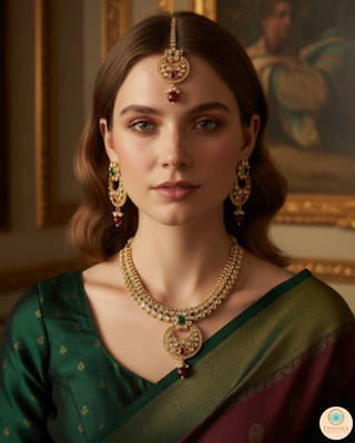 The Royal Navratna Heritage Necklace Set