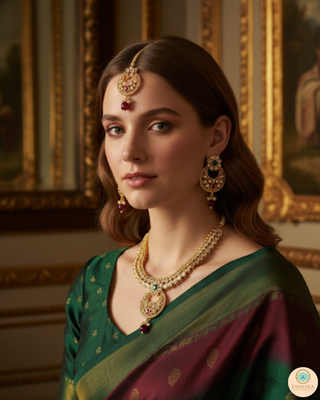 The Royal Navratna Heritage Necklace Set