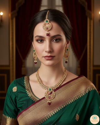 The Royal Navratna Heritage Necklace Set