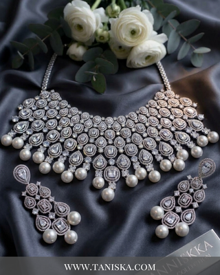 The Victoria Silver & Pearl Choker Set
