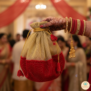 1 Multi-Purpose DORI RUMAL (Gift Bag, Thaal Cover, Potli Bag - Perfect for: Indian Wedding, Shagan Ceremony, Chunni Charhana, Bridal Shower, Baby Shower, Maiyan, Weddings, Favors, Shaadi, Walima)