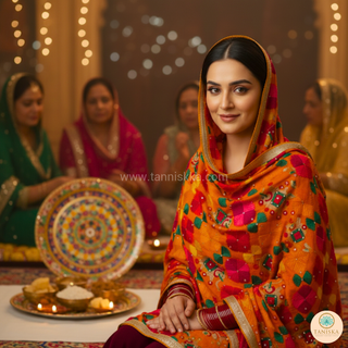 The Rajwadi Hathi Phulkari Dupatta