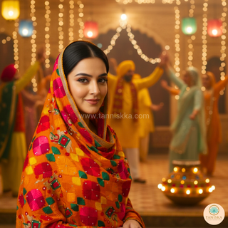 The Rajwadi Hathi Phulkari Dupatta