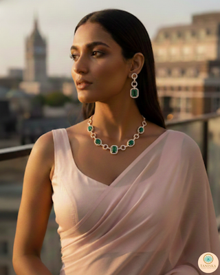 The Emerald Geo-Luxe Necklace Set