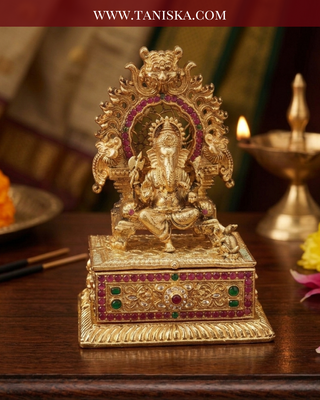 The Vighnaharta Throne Sindoor Box