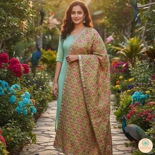 The Meenakari Bagh Phulkari Dupatta