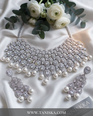 The Victoria Silver & Pearl Choker Set