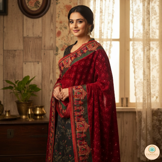 The Dholi Baarat Phulkari Dupatta