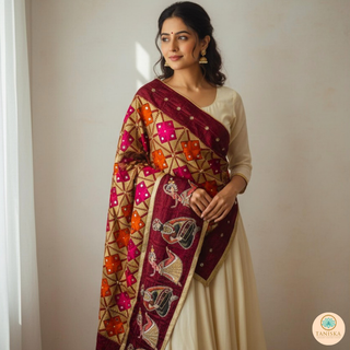 The Bridal Shagun Phulkari Dupatta