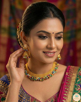 RANG-DE Pearl Necklace Set (Necklace, Earrings) - Multi