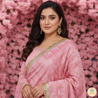 The Pink Guava Glam Phulkari Dupatta
