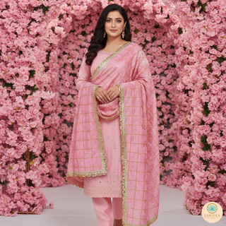 The Pink Guava Glam Phulkari Dupatta