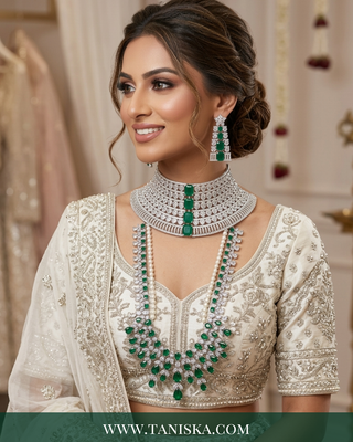 The Emerald Radiance Diamond Bridal Set