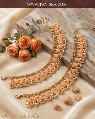 The Regal Pearl & Kundan Bridal Anklets