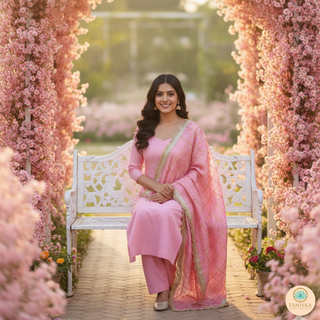 The Pink Guava Glam Phulkari Dupatta