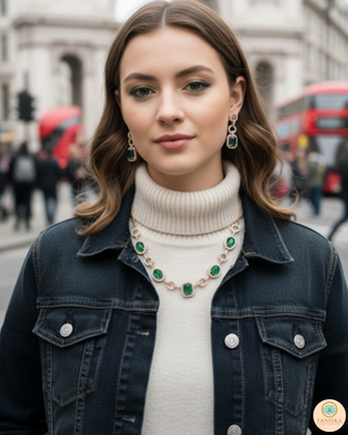 The Emerald Geo-Luxe Necklace Set
