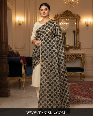 Midnight Bloom Heritage Phulkari