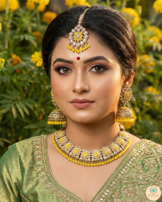 The Radiant Aavya Citrine Necklace Set