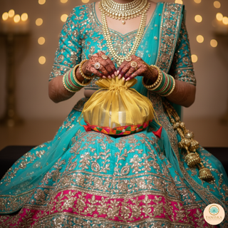 "Aaj Din Shagna Da Chadeya" - 1 Phulkari Multi-Purpose DORI RUMAL (Gift Bag, Thaal Cover, Potli Bag - Perfect for: Indian Wedding, Shagan Ceremony, Chunni Charhana, Bridal Shower, Baby Shower, Maiyan, Weddings, Favors, Shaadi, Walima