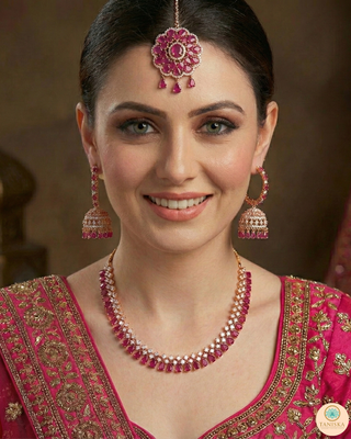 American Diamond Style Necklace Set - Rose Gold (Limited Edition)