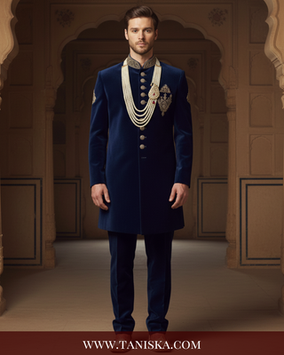 The Rajwada Sovereign | Grand Kundan & Gold Mala | Pearl White Kundan 5 Layered Mens / Groom Mala
