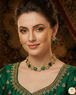 Emerald SIMPLE Necklace Set