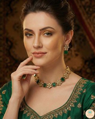 Emerald SIMPLE Necklace Set