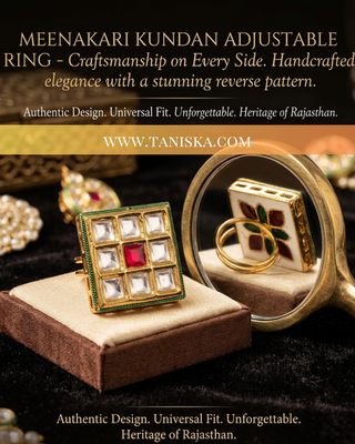 The Royal Rajasthan Square Polki Ring