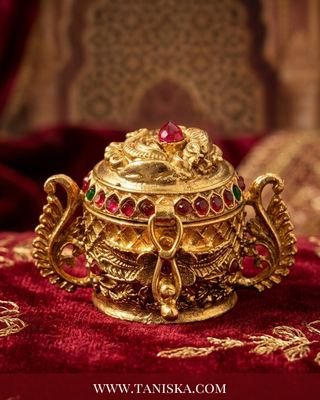 The Divine Peacock Throne Sindoor Box