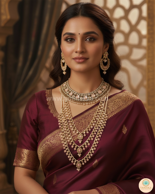 HANIYA Designer Peach Necklace Set COMBO DEAL
