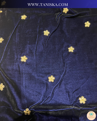 The Sapphire Sovereign | Velvet Zardosi Groom’s Shawl