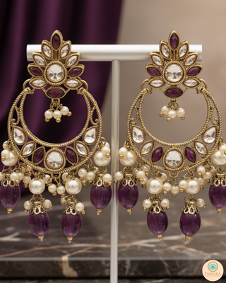 Amethyst & Pearl Filigree Bridal Set