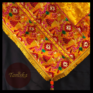 The Dulha-Dulhan Phulkari Dupatta - Punjabi Phulkari Dupatta
