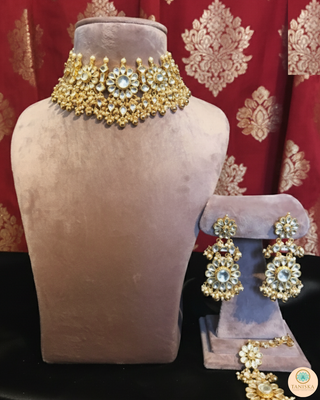 HANIYA Traditional Pachi-Kundan Necklace Set