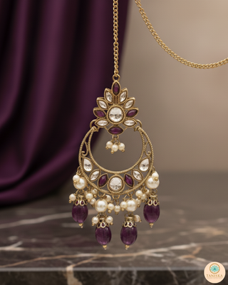 Amethyst & Pearl Filigree Bridal Set