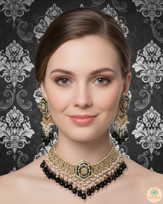 The Onyx Hexagon Majesty Necklace Set