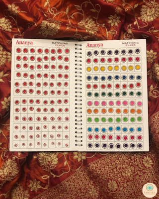 Ananya SILVER Swarovski Style Bindi Book (960 Bindis) - Bindi Book