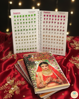 Ananya SILVER Swarovski Style FANCY Bindi Book (960 Bindis) - Bindi Book