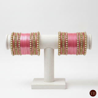 Maharani Collection: Timeless Bridal Choora - Ombre Rose Petal