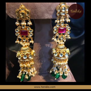 ARIAYANA Traditional Pachi-Kundan Necklace Set - Necklace Set